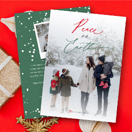 Weltfrieden Script Typografy Minimalistisch Foto Feiertagskarte