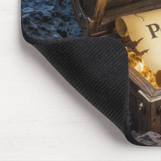 Weltfrieden Scroll in einer Schatztruhe Mousepad (Ecke)