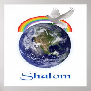 Weltfrieden Shalom Poster