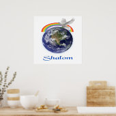Weltfrieden Shalom Poster (Küche)