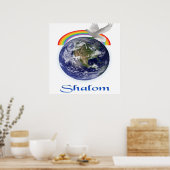 Weltfrieden Shalom Poster (Küche)