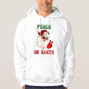 Weltfrieden Sign Frohe Weihnachts-Weihnachtsmannmü Hoodie