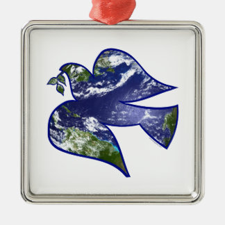 Weltfrieden Silbernes Ornament