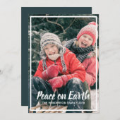 Weltfrieden Simple Custom Foto Weihnachten (Vorne/Hinten)