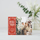 Weltfrieden Sparkling Roter Glitzer Weihnachten (Stehend Vorderseite)