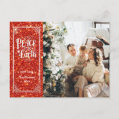 Weltfrieden Sparkling Roter Glitzer Weihnachten (Vorderseite)