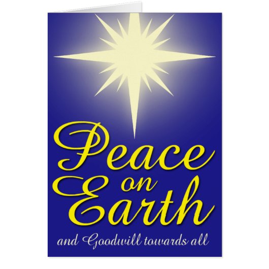 Weltfrieden Star Foto Grußkarte (Vorne)