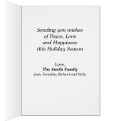 Weltfrieden Star Foto Grußkarte (Innen (Rechts))