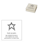 Weltfrieden Star Handschrift Name-Adresse Gummistempel (Stempel)