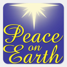 Weltfrieden Star Weihnachtsaufkleber