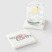 Weltfrieden Steinuntersetzer (Seitenansicht)