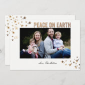 Weltfrieden-Sterne Feiertagskarte (Vorne/Hinten)