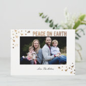 Weltfrieden-Sterne Feiertagskarte (Stehend Vorderseite)