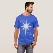 Weltfrieden. Sterne von Bethlehem . Jesus Name T-Shirt (Vorne ganz)