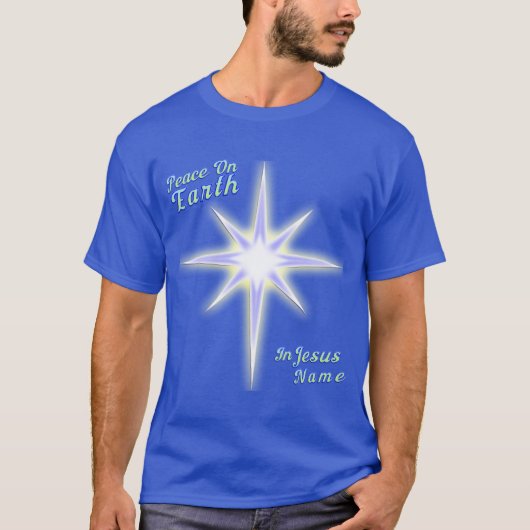 Weltfrieden. Sterne von Bethlehem . Jesus Name T-Shirt (Vorderseite)