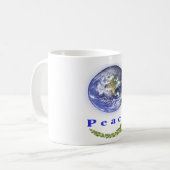 Weltfrieden T - Shirt Kaffeetasse (Vorderseite Links)