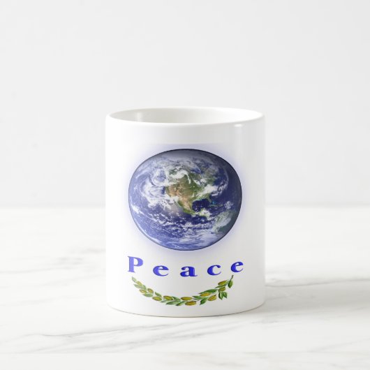 Weltfrieden T - Shirt Kaffeetasse (Mittel)