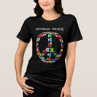 Weltfrieden T-Shirt Tri-Blend-Shirt Tri-Blend Shirt