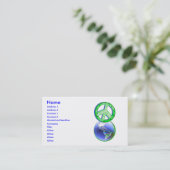 Weltfrieden-Tag Visitenkarte (Stehend Vorderseite)