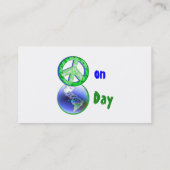 Weltfrieden-Tag Visitenkarte (Rückseite)