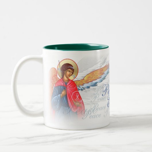 "Weltfrieden" Tasse mit Engeln (Links)