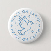 Weltfrieden taub blaue Ästhetik Button (Vorderseite)