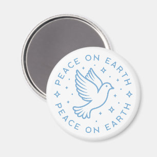 Weltfrieden taub blaue Ästhetik christlich Magnet