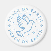 Weltfrieden taub blaue Ästhetik christlich Magnet (Vorne)