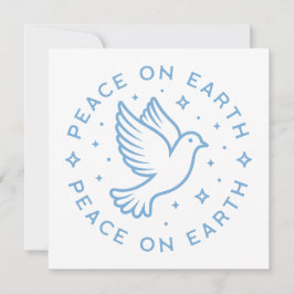 Weltfrieden taub blaue Ästhetik Feiertagskarte