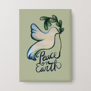 Weltfrieden taub der Hoffnung friedliche Kunst Button