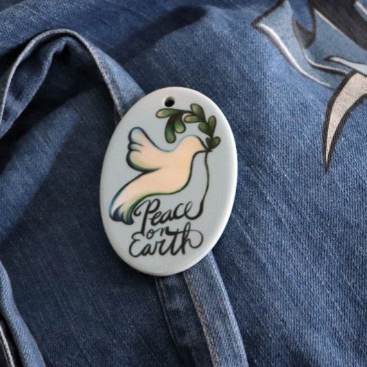 Weltfrieden taub der Hoffnung friedliche Kunst Keramik Ornament