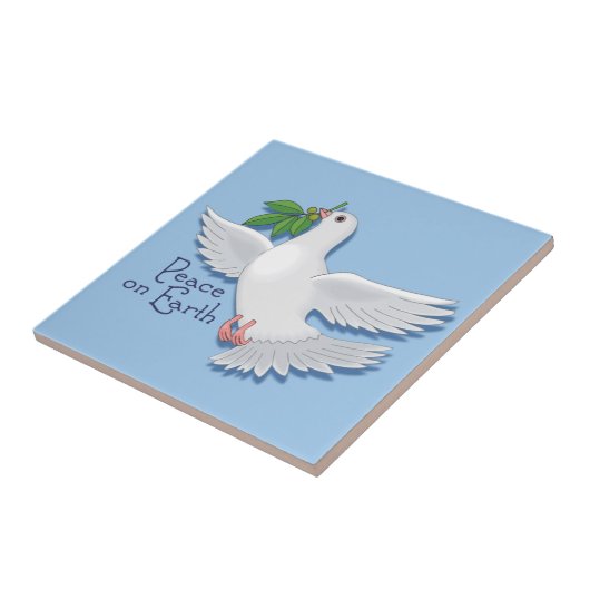 Weltfrieden-Taube Fliese (Seite)