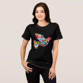 Weltfrieden Tri-Blend-Shirt Tri-Blend Shirt (Vorderseite voll)