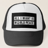 Weltfrieden Truckerkappe (Vorderseite)