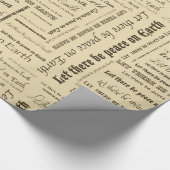 Weltfrieden-Typografie Geschenkpapier (Ecke)