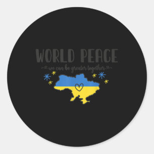 Weltfrieden - Ukraine Shirt: Krieg gegen Ukraine Runder Aufkleber