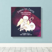 Weltfrieden und guter Wille zum allumfassenden Hir Leinwanddruck (Insitu (Holzboden))