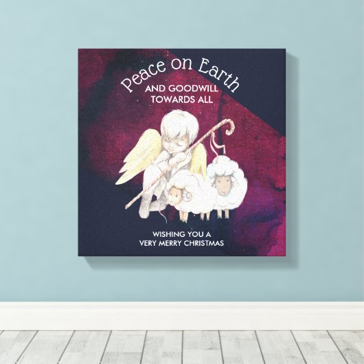 Weltfrieden und guter Wille zum allumfassenden Hir Leinwanddruck (Insitu (Holzboden))