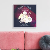 Weltfrieden und guter Wille zum allumfassenden Hir Leinwanddruck (Insitu (Wohnzimmer))