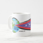"Weltfrieden… und während des Raumes" Tasse (Vorderseite Links)