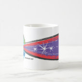 "Weltfrieden… und während des Raumes" Tasse (Mittel)