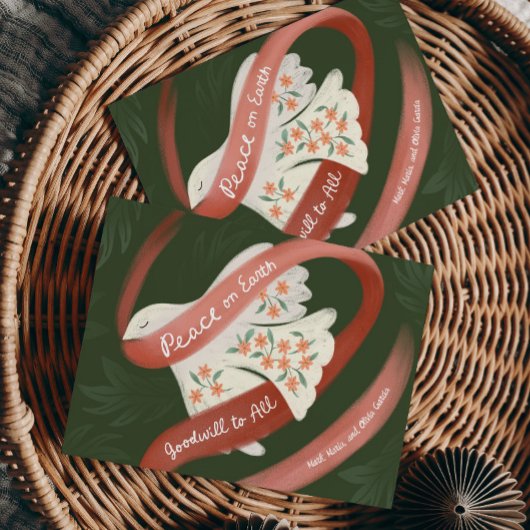 "Weltfrieden"-Urlaubskarte mit Taube Feiertagskarte