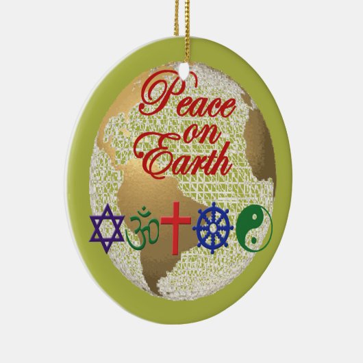 Weltfrieden-Verzierung Keramikornament (Rechts)