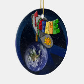 Weltfrieden-Verzierungen Keramikornament (Rechts)