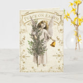 Weltfrieden Vintag Angel Faltkarte Karte (Gelbe Blume)