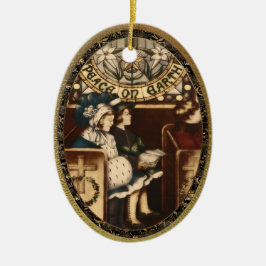 Weltfrieden Vintag Keramik Ornament