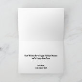 Weltfrieden Vintage Weihnachts-Science Fiction Feiertagskarte (Innenseite)