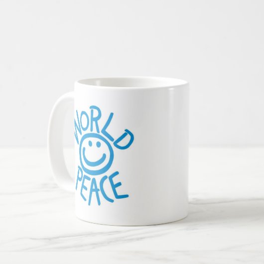 Weltfrieden Vinyl Decal Tasse Positive Vibes einzi (Vorderseite Links)