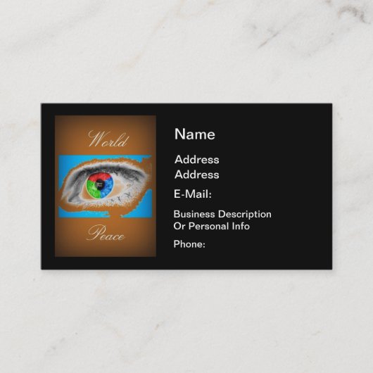 WELTFRIEDEN VISITENKARTE (Vorderseite)