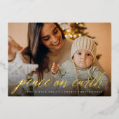 Weltfrieden Vollständiges Foto Folien Feiertagskarte (Vorderseite)